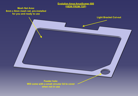 Evolution Aqua Aquascaper 600 - Polycarbonate Aquarium Mesh Lid