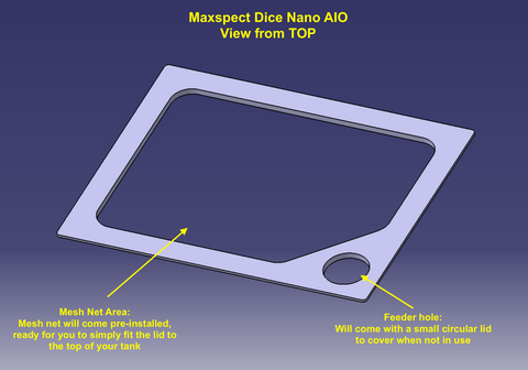 Maxspect Dice Nano AIO - Polycarbonate Aquarium Mesh Lid